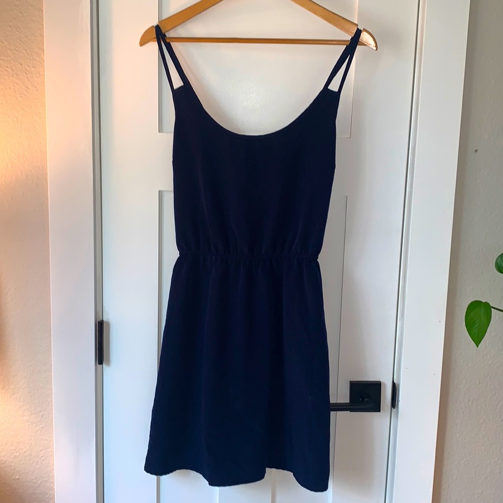 Forever 21 Y2K Royal Blue Strappy Crisscross Back Midi Dress – Size L (Fits M)